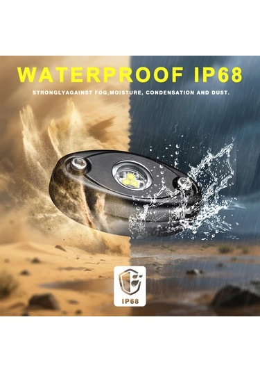 Dashanshop 4'lü Yeşil Led Rock Işıkları Toz Geçirmez Neon Underglow Utv Atv Kamyon