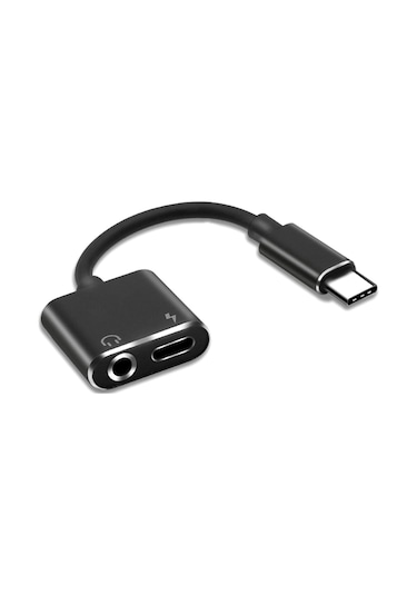 Honmex Type-c Çift Fonksiyonlu Adaptör: 3.5mm Kulaklık Bağlantısı Ve Hızlı Şarj - Huawei, Xiaomi Uyumlu