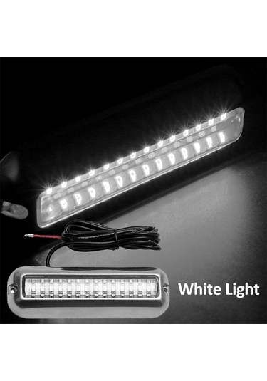 Led Bot Işığı, Yat Botu Arka Kısmı Pontoons Havuz İçin 42 Led Su Geçirmez 316 Paslanmaz Çelik Su Altı Işığı Beyaz Işık
