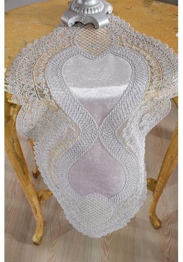 Fransız Güpürlü Kadife Yağmur Salon Takımı 5 Parça Gri Gri