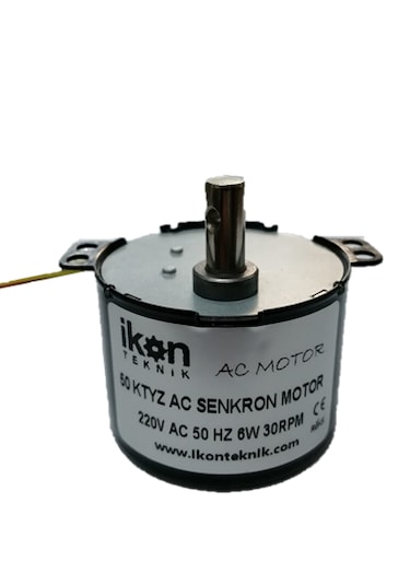 İkon Teknik AC SENKRON MOTOR 50 KTYZ 6 Watt 30 RPM 220 Volt