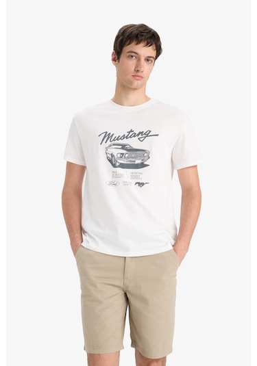 Defacto %100 Pamuk Regular Fit Bermuda Şort E1231ax25smkh488 Haki