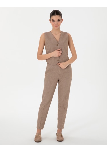Pierre Cardin Kadın Camel Yelek Dokuma 50306488-vr015
