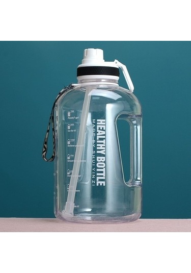 Yuekedawilxaw 2.2l Büyük Kapasiteli Su Şişesi - Mavi Zvaıjf Şeffaf