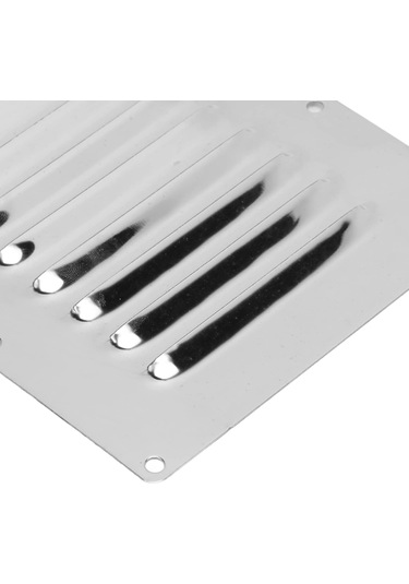 2 Adet Havalandırma Kapağı. 8'li Model. 125x150mm. Paslanmaz Krom