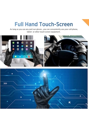 Erkekler İçin Hakiki Koyun Derisi Deri Eldivenler, Sürüş İçin Kaşmir Astarlı Diğer