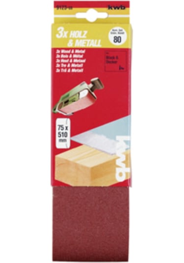 Kwb Tank Zımpara Kağıdı 75X510 3 Adet 80 Kum 49912308