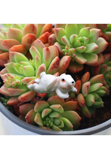 Homyl Tavşan Heykeli Bahçe Hayvan Canlı Romantik Atmosfer