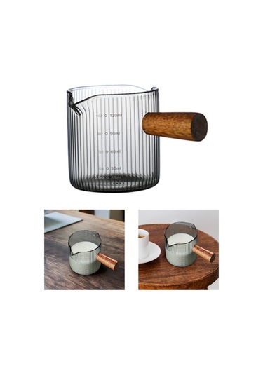 Homyl Çayevi Cafe Için Cam Ölçüm Kabı Isıya Dayanıklı Stil E 120ml