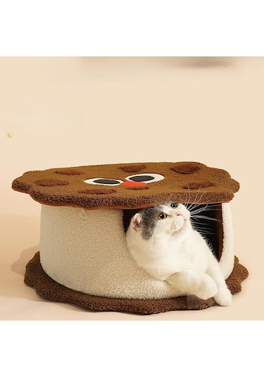 Homyl Kurabiye Yatak Kedi Gizli Yeri, Kapalı Küçük Hayvan Evi