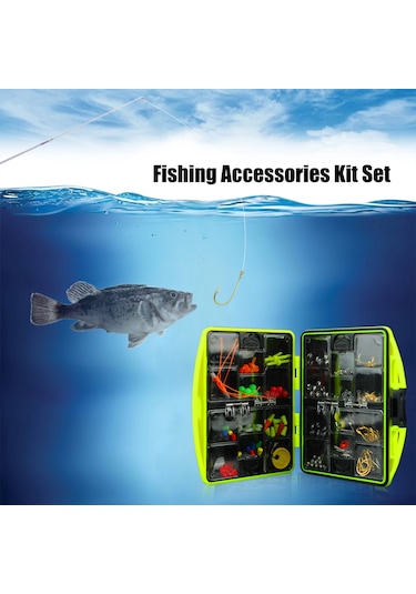 Jeehugo Balık Tutma Aksesuarları Seti: Çeşitli İğneler, Dairesel Boncuklar, Ağırlıklar Ve Bağlantılar - Taşınabilir Plastik Kutulu Olta Malzemeleri