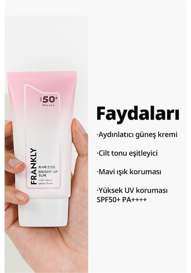 Frankly Ton Eşitleyici Ve Aydınlatıcı Bright Up Güneş Kremi SPF50+ 50 ML