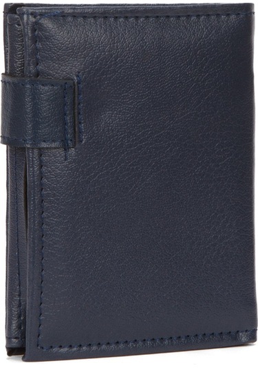 Tuldar Erkek Deri Bozuk Para Hazneli Kartlık Cüzdan 10x12cm Tul515 - Lacivert - Beyaz