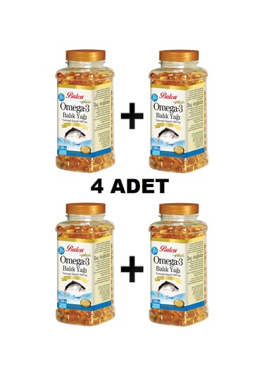 4 Adet - Balen Omega 3 200 Kapsül X 1380 MG