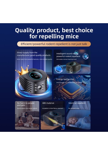 Singree Elektronik Ultrasonik Böcek Kovucu - Sinek, Hamamböceği, Fare Ve Sivrisinekler İçin 4'lü Etkili Çözüm - 300m² Kapasiteli