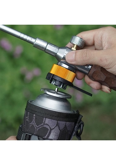 Suntek Bahçe Sırt Çantasıyla Seyahat Tencere Için Kamp Sarı Gaz Tankı Adaptörü Sarı