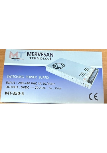 Mervesan Mt-350-5 5 Volt 70 Amper Metal Slim Kasa Adaptör