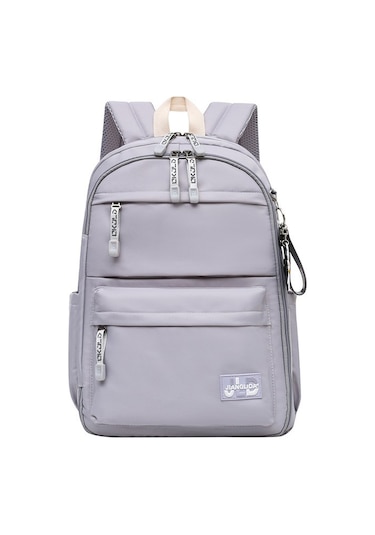 Kore Tarzı Şık Ve Fonksiyonel Büyük Kapasiteli Kız Öğrenci Sırt Çantası, Okul Ve Günlük Kullanım İçin Moda Tasarım Gri