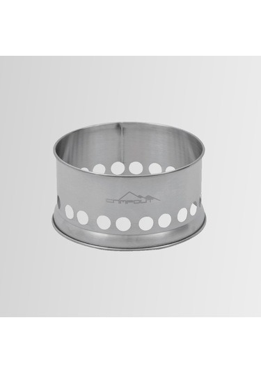 Nurgaz Ng-Tak-K Campout Turbo Ateş Kutusu Küçük Paslanmaz Çelik Açık Gri