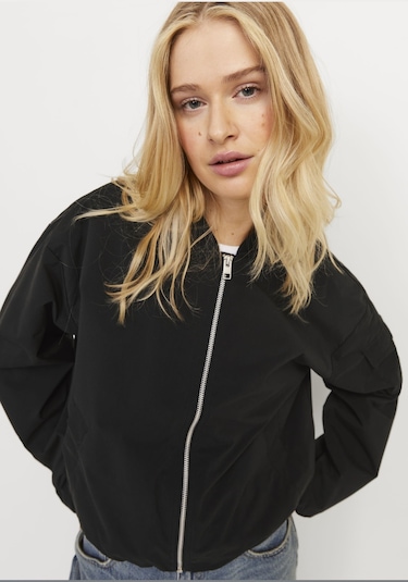 Jack & Jones Kadin Beyzbol Yakali Bomber Ceket - Leila 12253330 Black Siyah