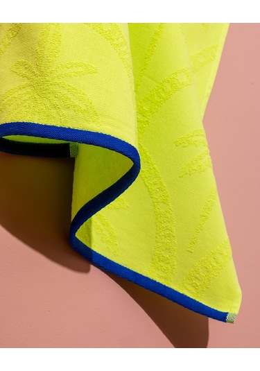 Madame Coco Palmie %100 Pamuk Plaj Havlusu - Yeşil - 70x150 Cm 8684427222850 Yeşil