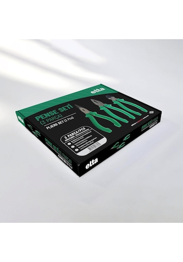 Elta 3 Parça Pense Seti 180 Mm Pense 160 Mm Yan Keski 160 Mm Kargaburun 13000005652 Set 3 Parça