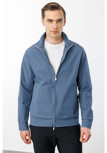 Erkek Hakim Yaka Yan Cepli Mont H.mavi H.mavi