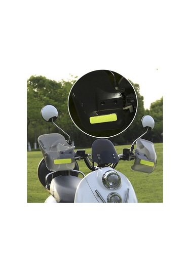 Xindoker Motorsiklet El Koruyucu Pvc Paspas - Rüzgar Ve Yağmur Engeli, Reflektörlü Şeritli, Güneş Enerjili Seçenek