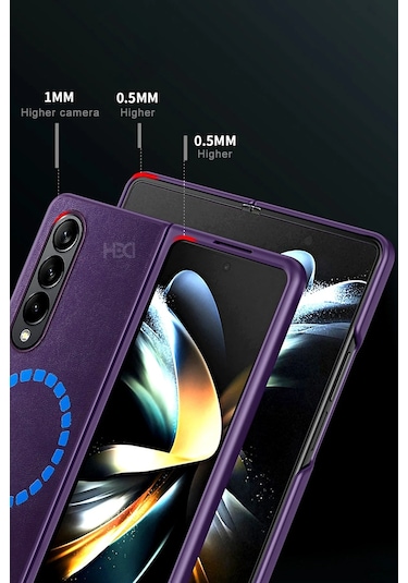 Samsung Galaxy Z Fold 3 Kılıf Hbc-156 Forum Magneticsafe Kapak - Kahverengi