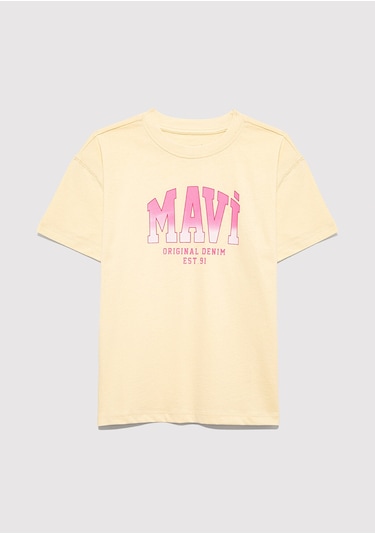 Mavi - Mavi Logo Baskılı Sarı Tişört 7610386-70024 Sarı