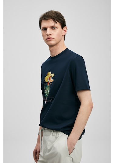 Lufian Duck Modern Grafik T- Shirt Lacivert Lacivert 111020292100200 Lacivert Lufian Duck Modern Grafik T- Shirt Lacivert Lacivert 111020292100200 Lacivert