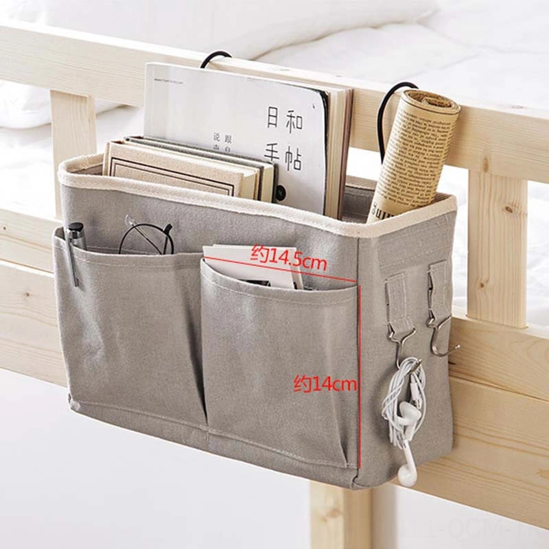 Qingmipy Üniversite Yatak Üstü Organizer Beş Çekmeceli Kumaş Dolap, Ev Ve Dormitory İçin Konforlu Depolama Çantası Beyaz Geliştirilmiş Versiyon Beyaz Kumaş Asılı Sepet