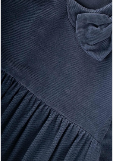 Kadife Elbise 1-8 Yaş Lacivert Lacivert