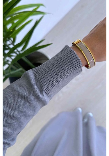 Merserize Elbise - Gri Gri