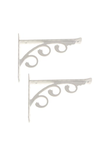 Suntek 2 Adet L Şekli Duvara Monte Raf Dirseği Metal Asılı Beyaz