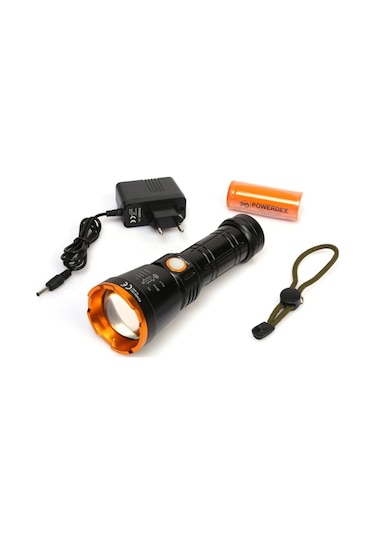 Pd-6682 1000 Lümen 15 Watt Profesyonel Şarjlı El Feneri Çok Renkli