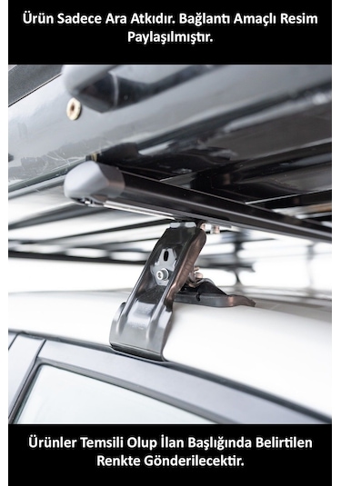 Mercedes A W168 1997-2004 Arası Turtle Mexfit Oluklu Ara Atkı Tavan Barı Gri