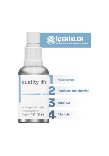 Quality Life Akne ve Leke Karşıtı Niacinamide Serum 30 ML