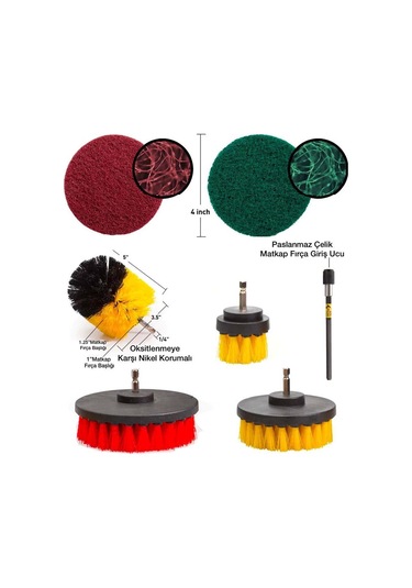 Sepetinegelsin 31 Parça Çok Amaçlı Ev Banyo Ve Oto Matkap Ucu Temizlik Seti