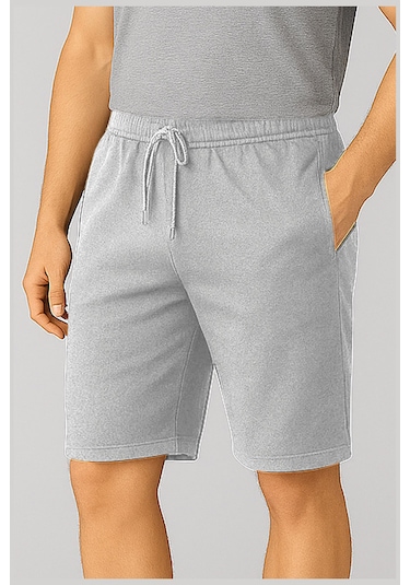 Wingetstar Cepli Bağcıklı Erkek Bermuda Şort - Gri