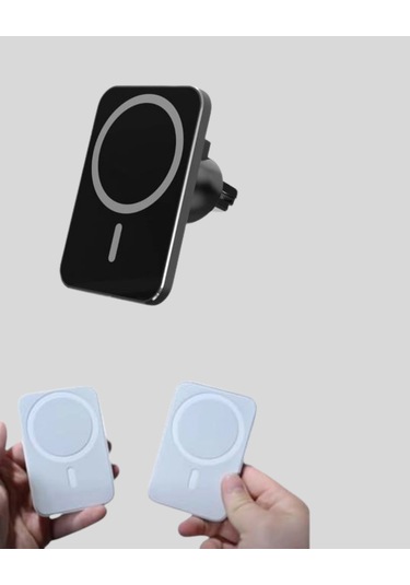 Şık Tasarımlı Magsafe Araç Telefon Tutucu Type-c Girişli Çoklu