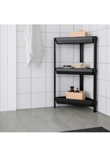 Üçgen - Siyah Pratik Raf Ünitesi Plastik Go50607026900 Çok Renkli