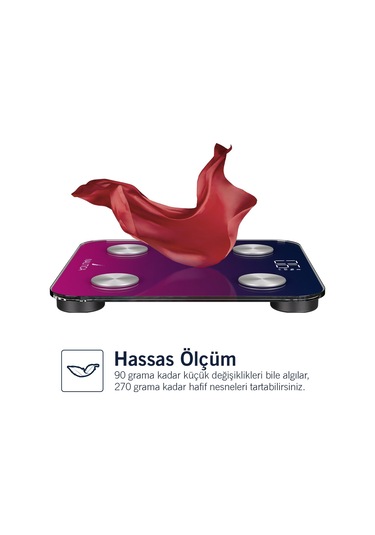 Nautica Gradient Collection Vücut Analizli Akıllı Bluetooth Tartı Baskü Navy Fuşya