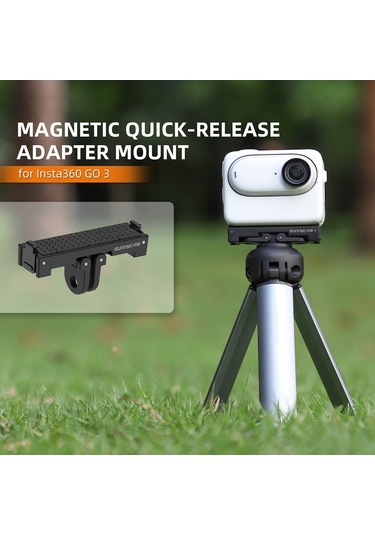 Insta360 İçin Sunnylife Ist-ad692 Go 3 Action Camera Montaj Manyetik Adaptör Bağlantı Taban Siyah