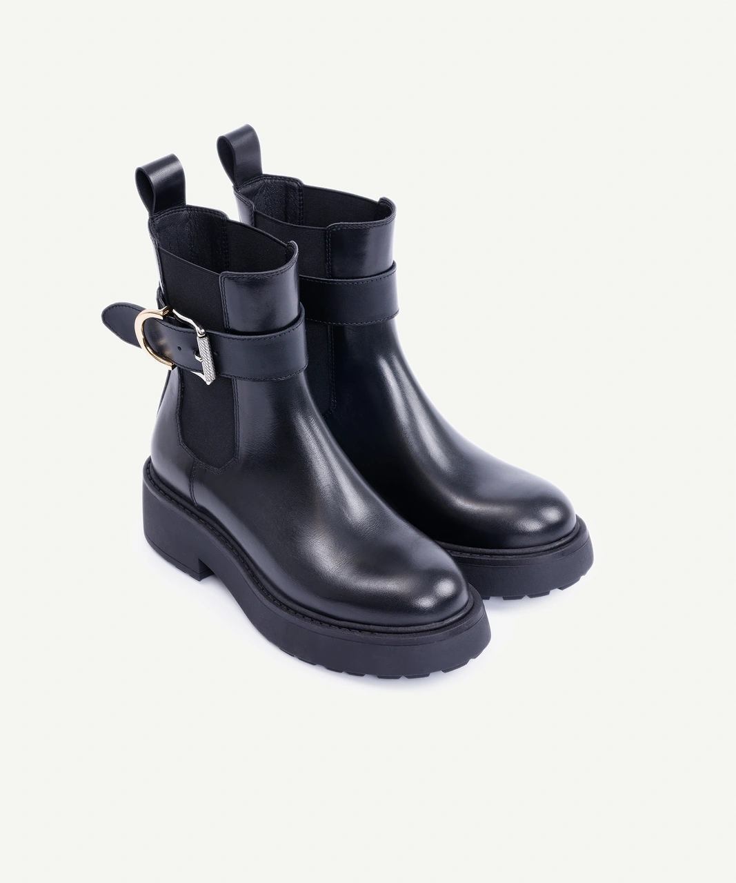 Yargıcı Lastikli Ve Tokalı Deri Bot 25kkay4014x 001 Siyah