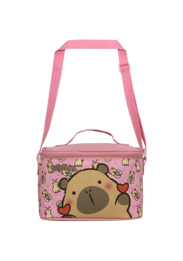 Capybara Kız Çocuk Isı Yalıtımlı Beslenme Çantası - Pembe - 5213 Çok Renkli