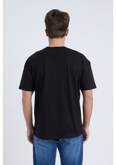Velvoria Unisex Oversize Streetwear Baskılı Siyah Renk T-shirt