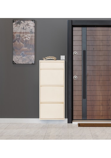 Kaser Metal 3'Lü Ekstra Metal Ayakkabılık (548177758) Krem