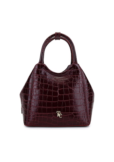 Tamer Tanca Kadın Suni Deri Bordo Kol Çantası 1003 2031 Bn Cnt Sk25-26 Bordo Kroko Bordo