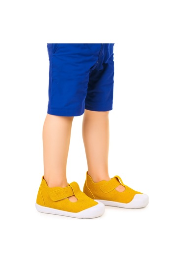 Kiko Kids Elroy Cırtlı Erkek Bebek Günlük Ayakkabı Sarı